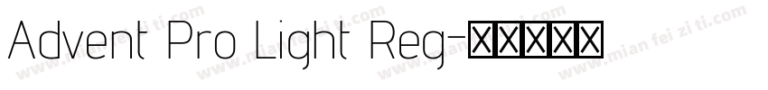 Advent Pro Light Reg字体转换